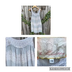 JOHNNY WAS FOR LOVE & LIBERTY Silk Babydoll Dress Size XS